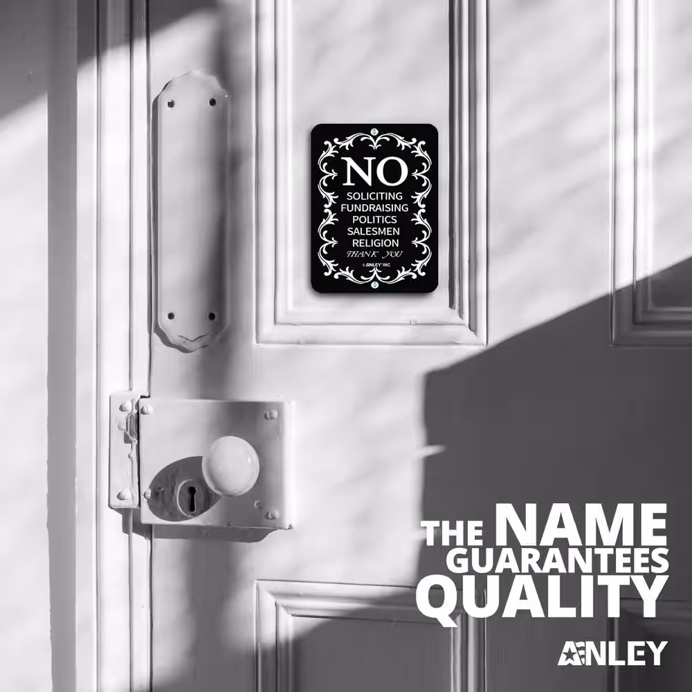 ANLEY 6 in. x 4.5 in. No Soliciting Sign for Home and Business, Do Not Ring The Bell