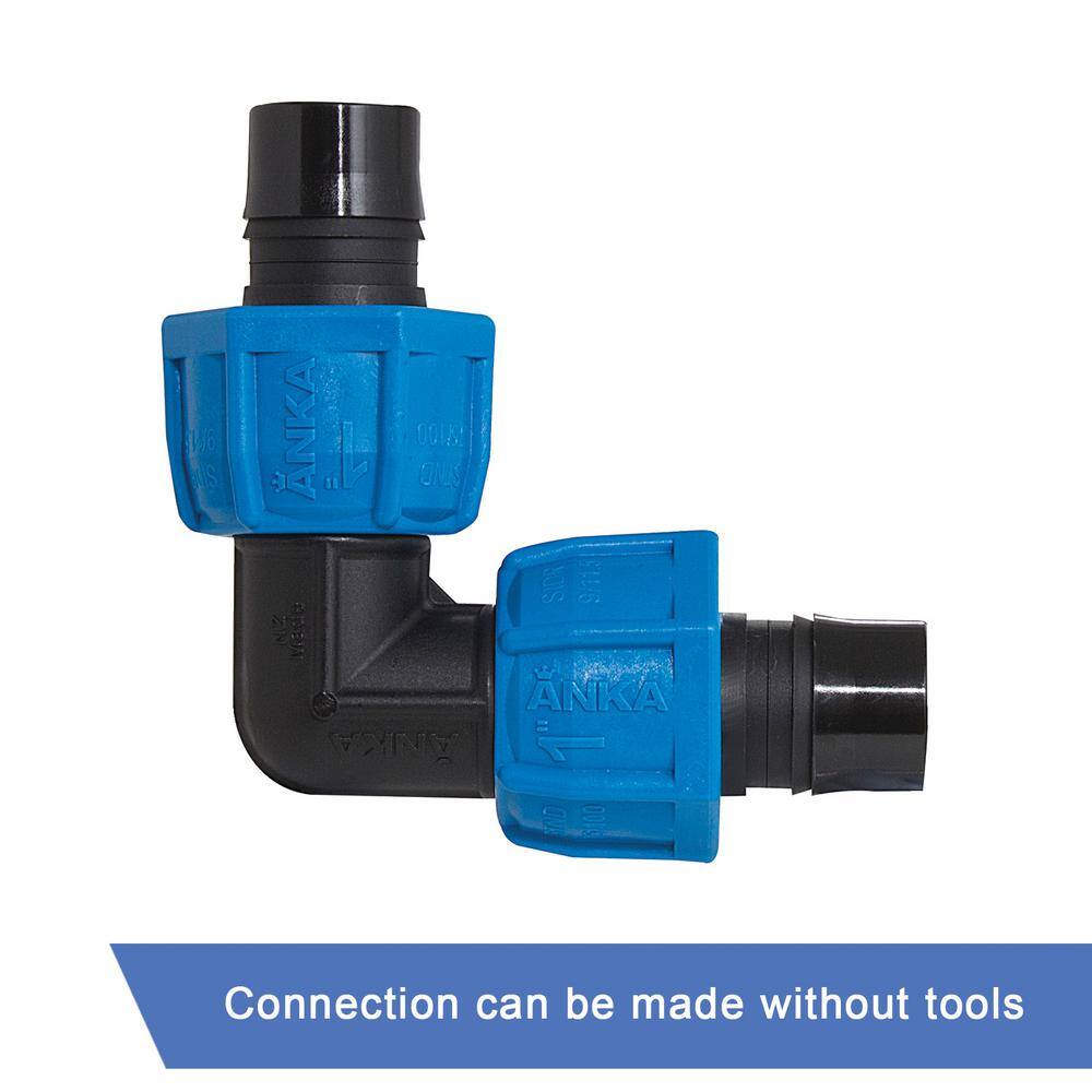 Watts ANKA 1 in. Fiberglass Reinforced Nylon 90-Degree Elbow with Barb Connections