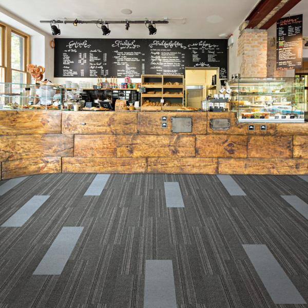 Foss Brown Commercial/Residential 9 in. x 36 in. Peel and Stick Carpet Tile Plank 16 Tiles/Case (36 sq. ft.)