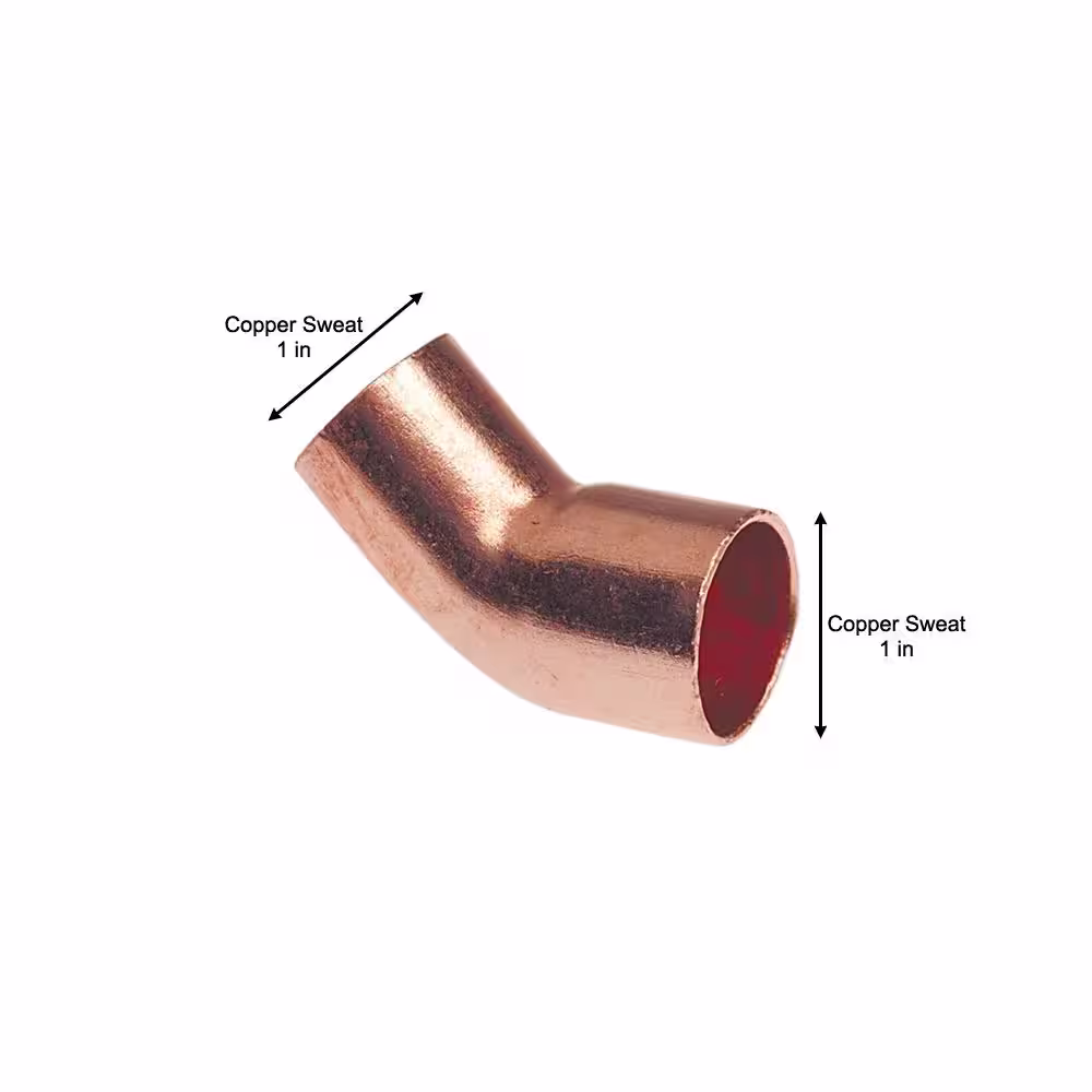 Everbilt 1 in. Copper Pressure 45-Degree Fitting x Cup Street Elbow