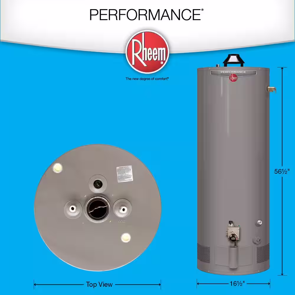 Rheem Performance Manufactured Housing High Altitude 29 Gal. Tall 6-Year 28,000 BTU Convertible Natural Gas/LP Water Heater