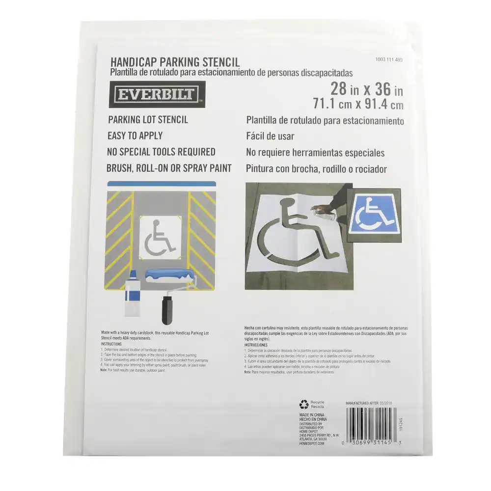 Everbilt 30 in. x 36 in. Handicap Parking Lot Stencil