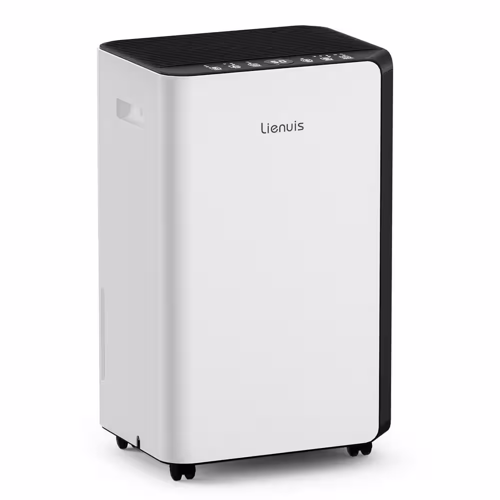 Edendirect 45 pt. 3,500 sq.ft. Intelligent Humidity Control Dehumidifier in White with Bucket