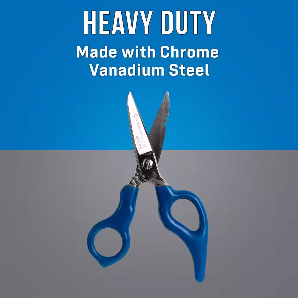 JONARD TOOLS Stainless Steel Electrician Scissors, For Heavy Duty Use With Ergonomic Handle