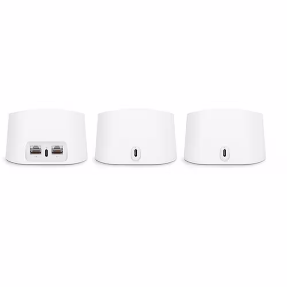 EERO 6 Dual-Band Mesh Wi-Fi 6 System with Built-in Zigbee Smart Home Hub (3-Pack, One eero 6 Router + 2 eero 6 Extenders)