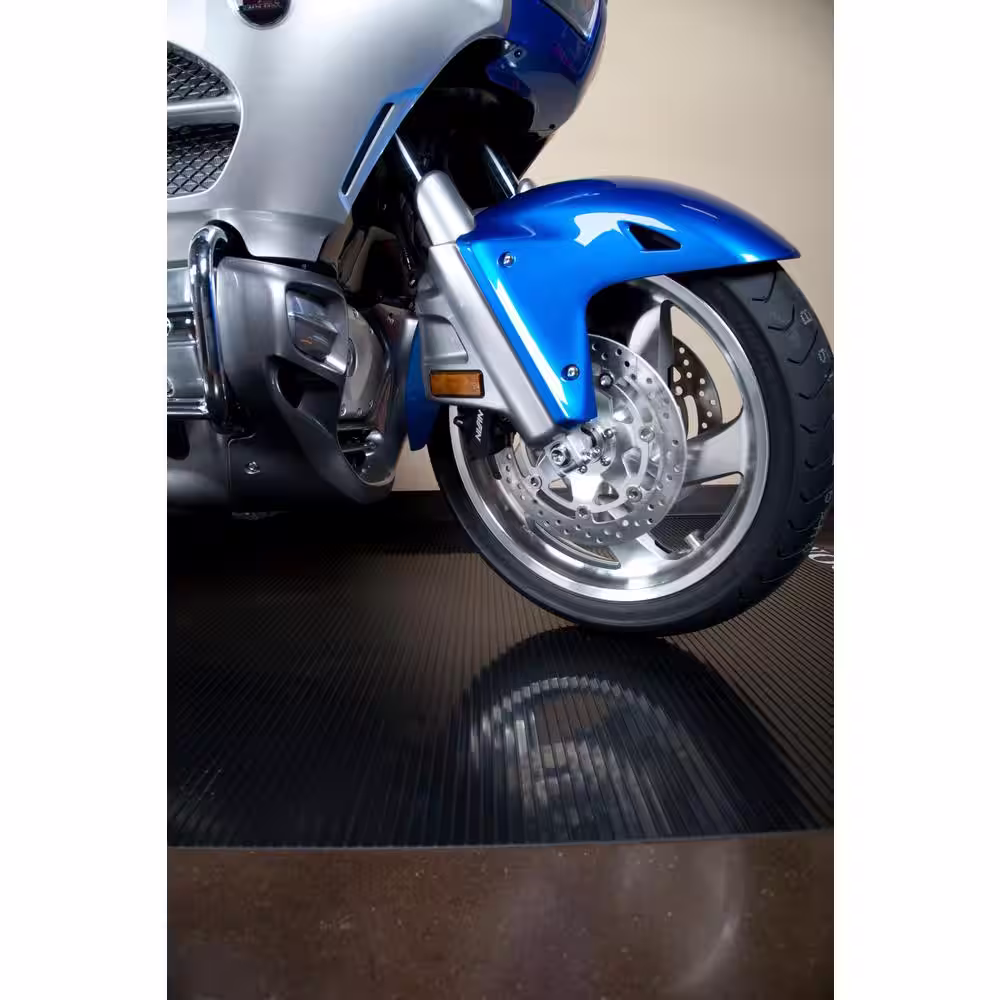 G-Floor Rib 5 ft. x 10 ft. Midnight Black Vinyl Garage Flooring Cover and Protector