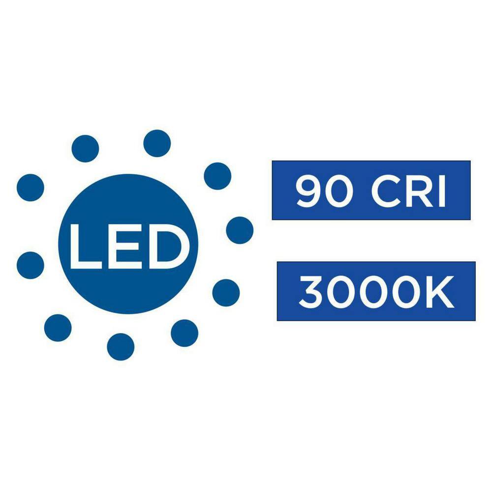 Progress Lighting 4.5-Watt 3000K Brushed Nickel Hardwired Integrated LED Wall or Step Light
