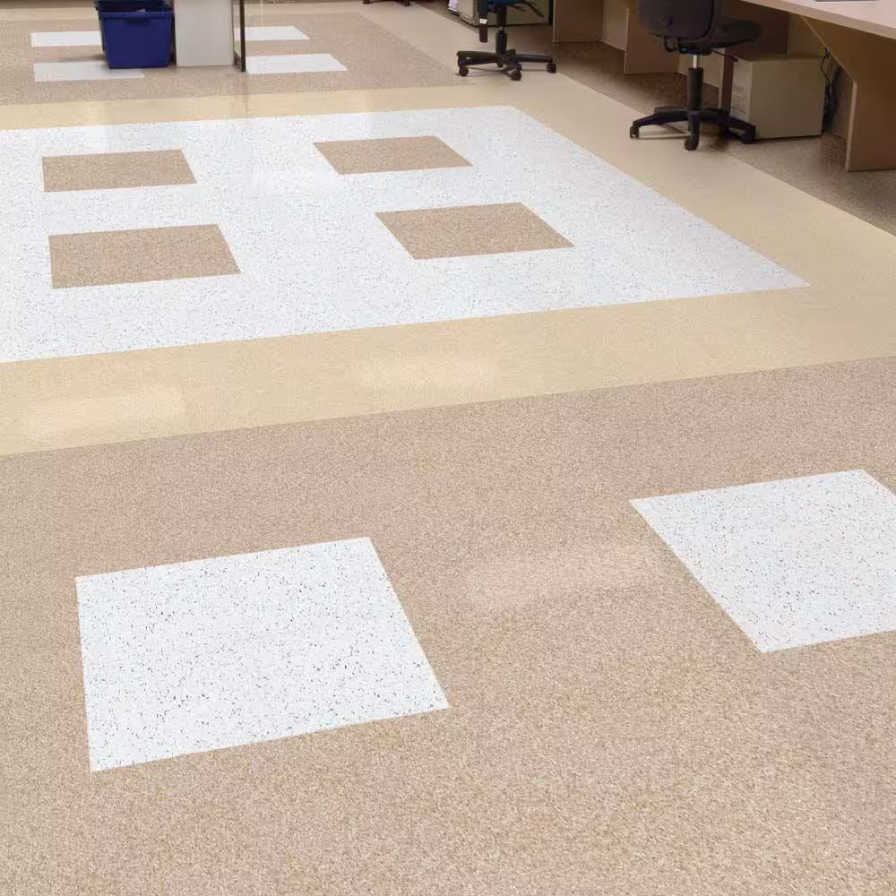 Armstrong Flooring Imperial Texture VCT 12 in. x 12 in. Cottage Tan Standard Excelon Commercial Vinyl Tile (45 sq. ft. / case)