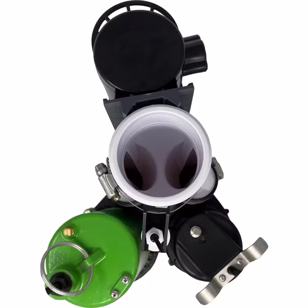 PumpSpy SmartPump Pre-Assembled Wi-Fi Connected 1/2HP Submersible Sump Pump and Battery Backup System with Monitoring and Alerts