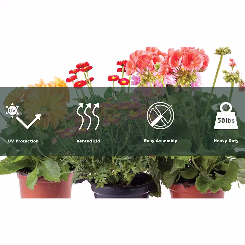 EarlyGrow Seed and Herb Domed Propagator with 2 Vented Side Height Extensions and Security Clip Set