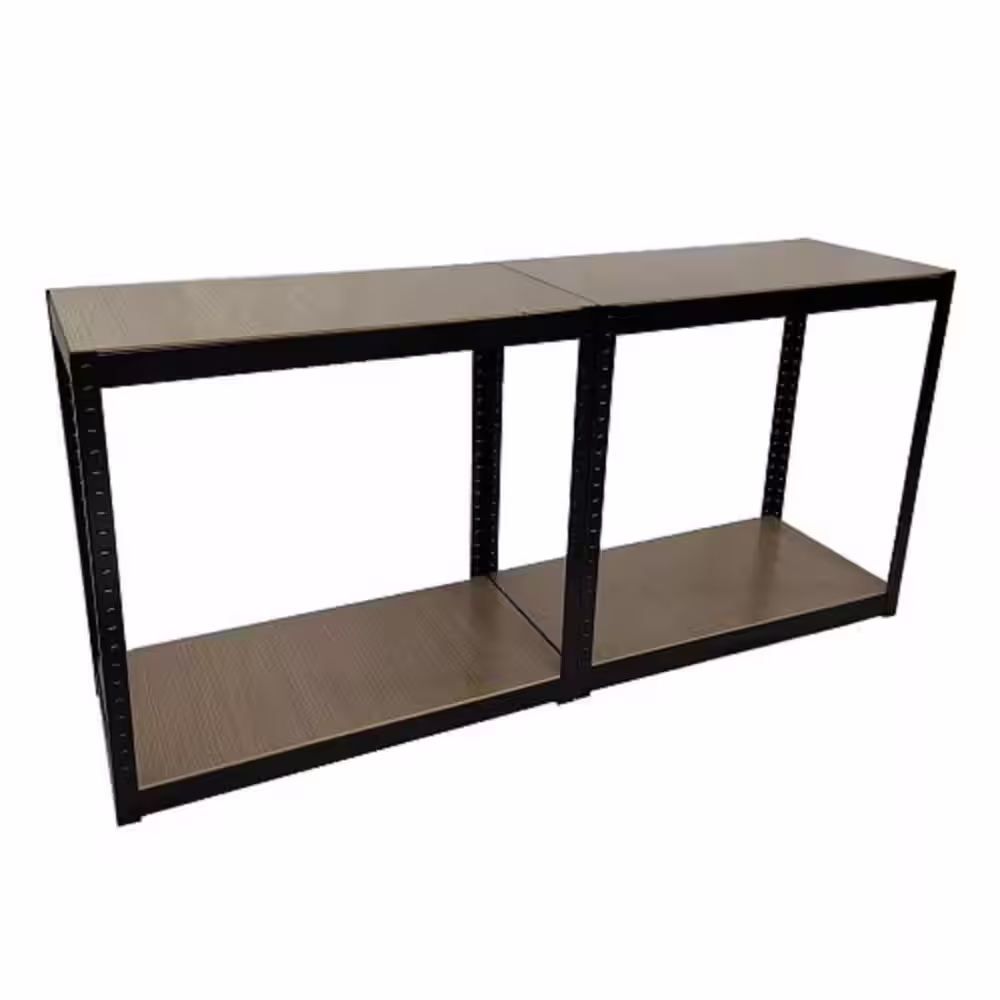 cadeninc 4-Tier Heavy Duty Steel Garage Storage Shelving Unit in Black (15.47 in. W x 59 in. H x 31.49 in. D)