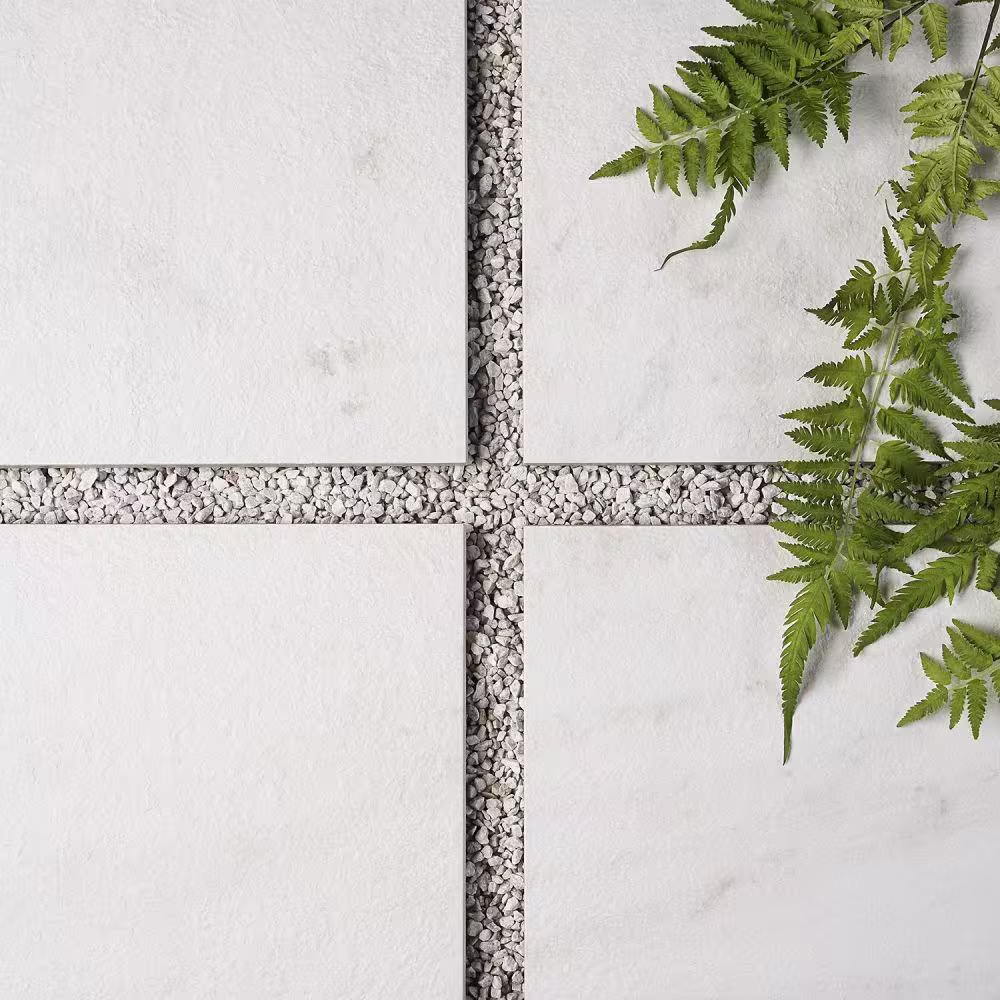 Ivy Hill Tile Hercules Calacatta 23.74 in. x 23.74 in. x 0.78 in. Textured Porcelain Floor Paver Tile (8.03 sq. ft./Case)