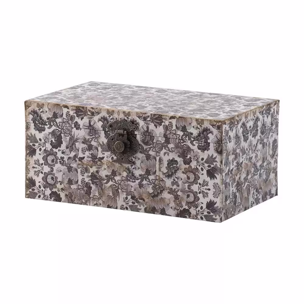 A & B Home Black, White Wood Box
