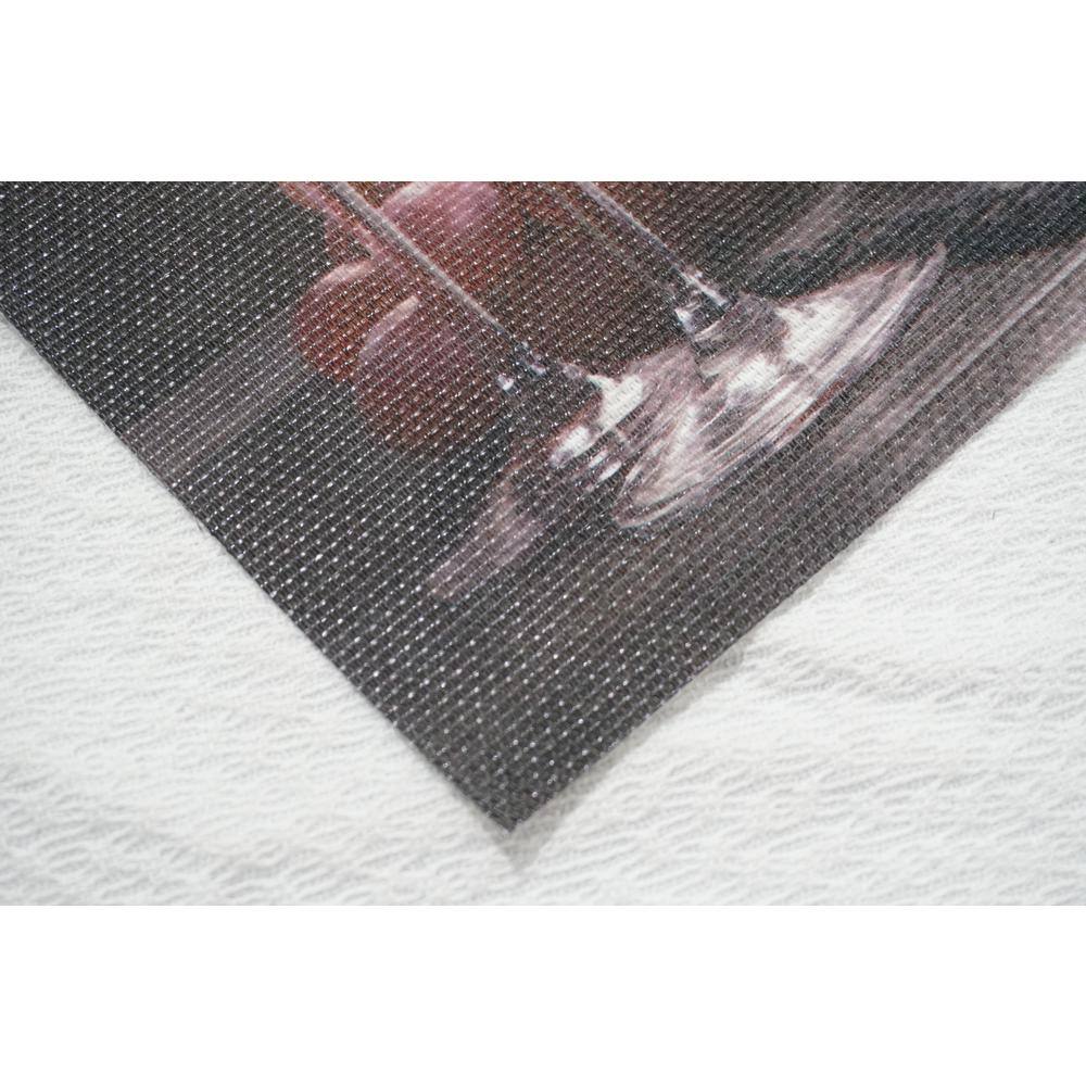 Dainty Home Wine and Grapes Multi-Color Textilene Placemat (Set of 4)