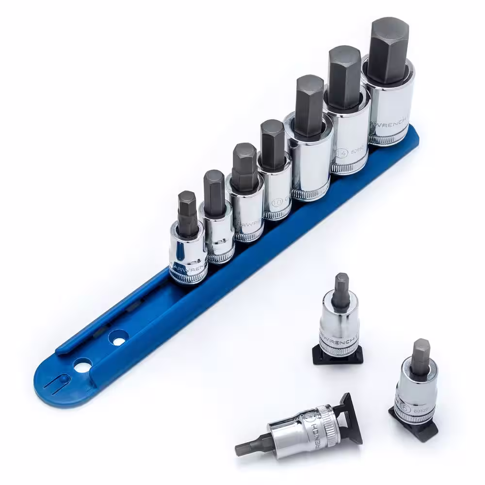GEARWRENCH 3/8 in. and 1/2 in. Drive Hex Bit Metric Socket Set (10-Piece)