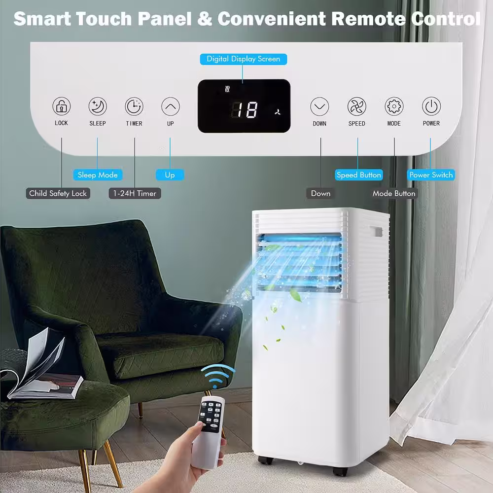 Gymax 3 in 1 Portable Air Conditioner Air Cooler AC Unit 8000BTU 230 sq.ft