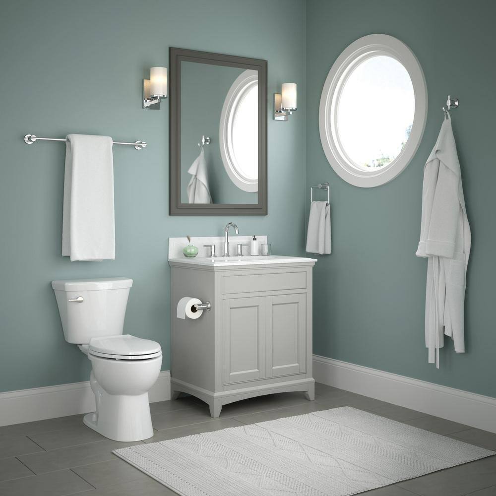 Delta Nicoli 4-Piece Bath Hardware Set with 24 in. Towel Bar, Toilet Paper Holder, Towel Ring, Towel Ring in Polished Chrome