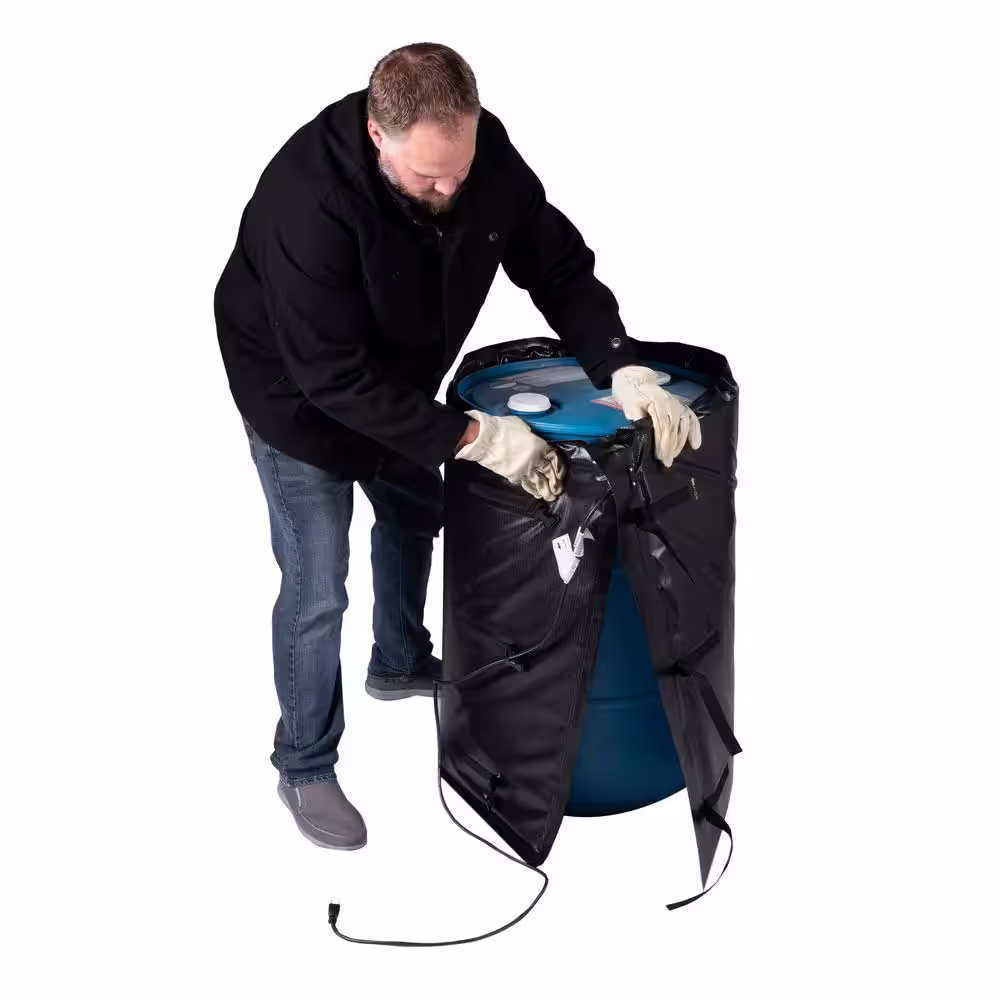 Powerblanket Insulated 55-Gal. PRO Model Drum Heating Blanket - Barrel Heater, Adjustable Controller, Max Temp 145Â°F