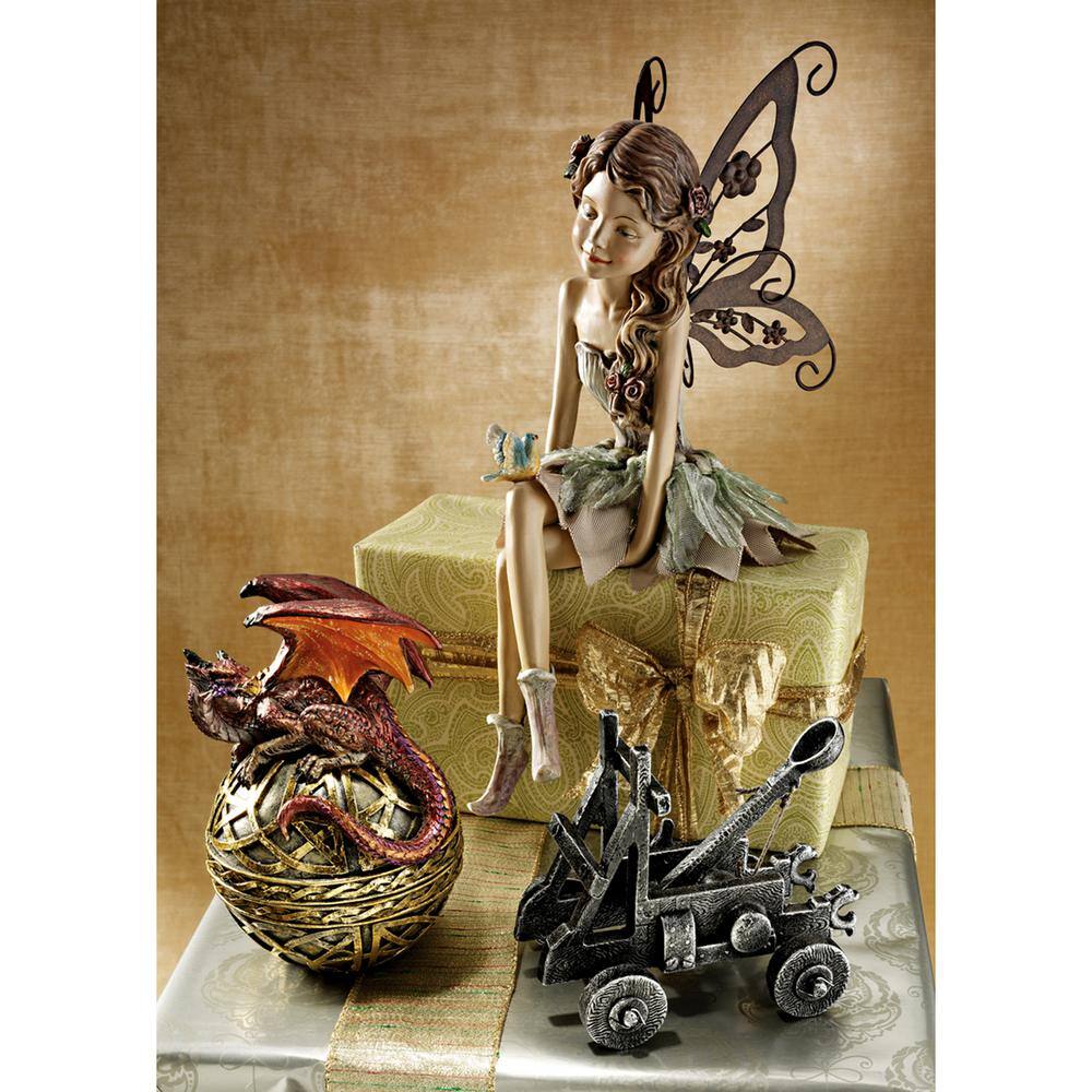 Design Toscano 12.5 in. H Fannie the Fairy Sitting Statue