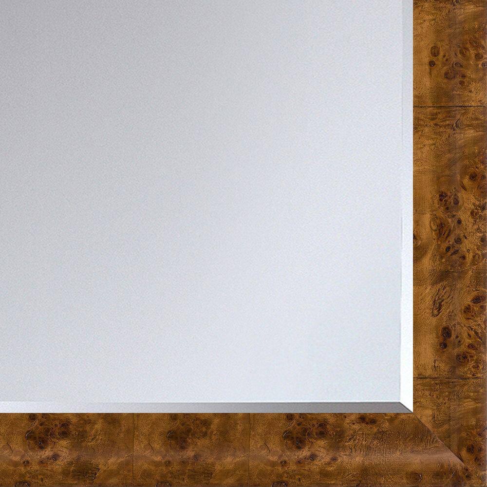 LA PASTICHE 25.75 in. W x 35.75 in. H Rectangle Wood Havana Burl Framed Brown Decorative Mirror