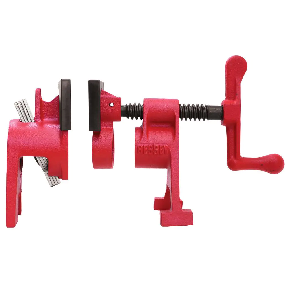 BESSEY H-Style 3/4 in. Black Pipe Clamp Fixture Set