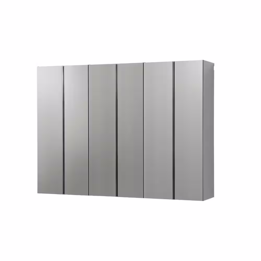 Klair Living 96 in. W x 72 in. H x 20 in. D Nova Series Wood Wall Mounted Garage Storage System in Metallic Grey