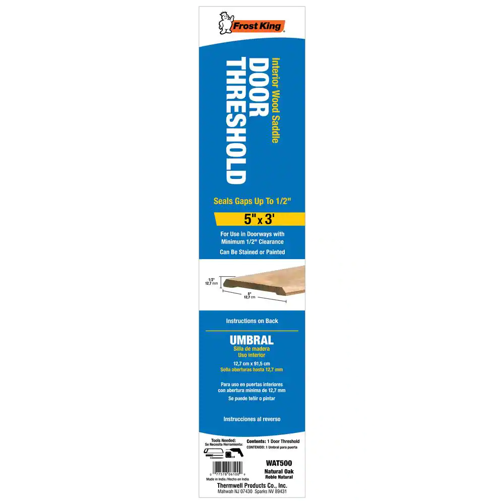 Frost King 5 in. x 1/2 in. Wood Interior Threshold