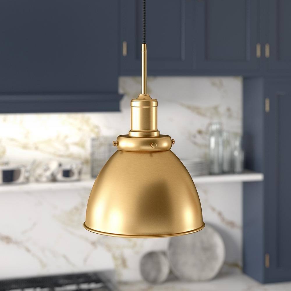 Meyer&Cross Madison 1-Light Brass Pendant with Metal Shade