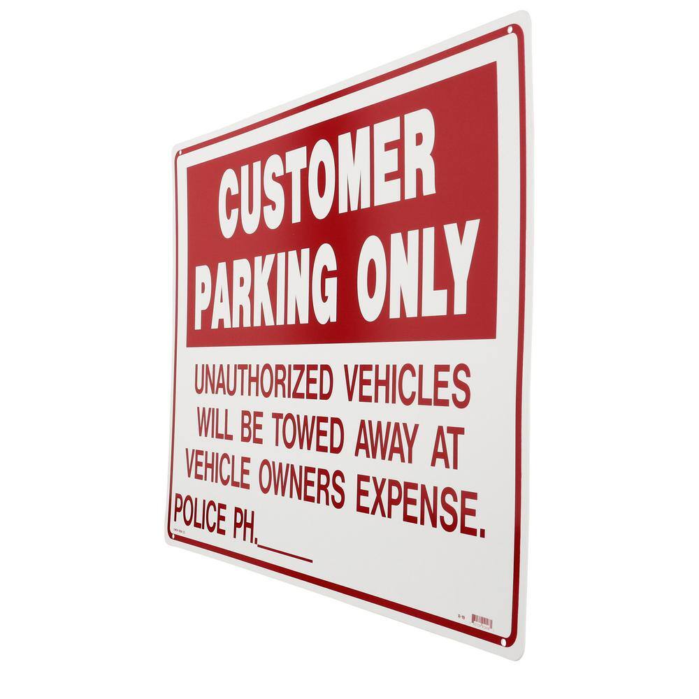 Lynch Sign 24 in. x 18 in. Customer Parking Sign Printed on More Durable, Thicker, Longer Lasting Styrene Plastic