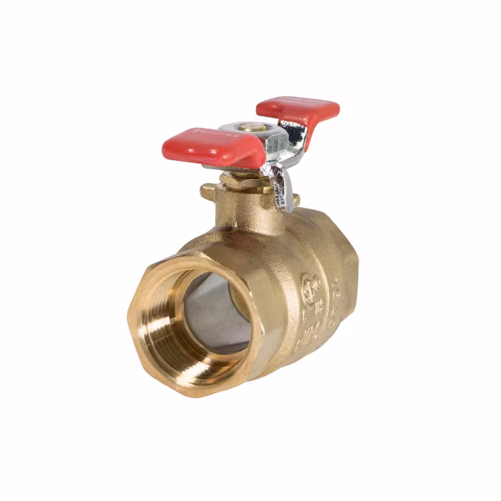 The Plumber's Choice 1/2 in. SWT x 1/2 in. SWT Premium Brass Full Port Ball Valve with T-Handle (10-Pack)