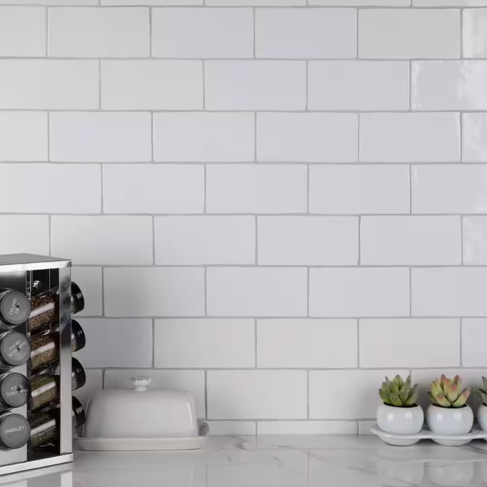 Merola Tile Chester Bianco 3 in. x 6 in. Ceramic Wall Tile (5.72 sq. ft./Case)