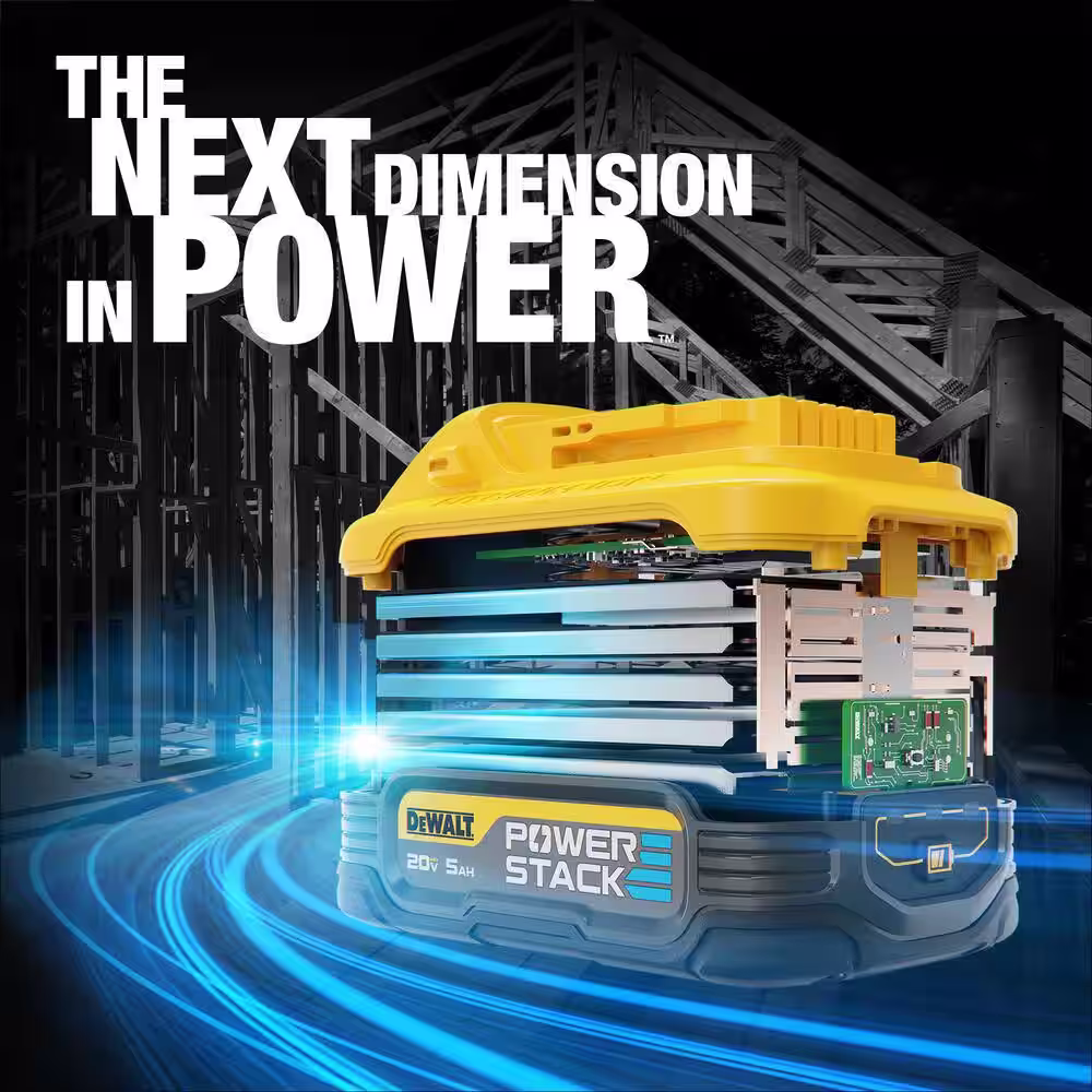 DEWALT POWERSTACK 20V Lithium-Ion Battery Starter Kit with 5.0Ah Battery and Charger