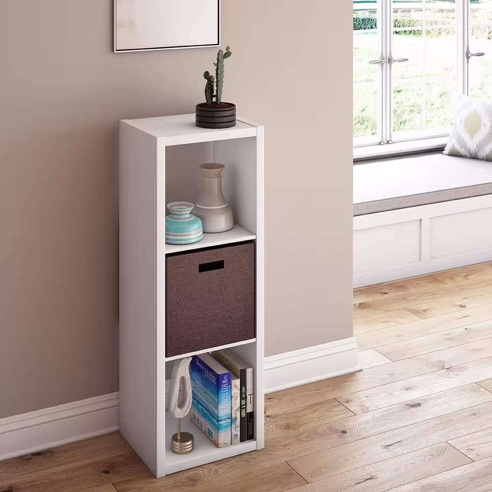 ClosetMaid 43.98 in. H x 15.87 in. W x 13.50 in. D White Wood Large 3-Cube Organizer