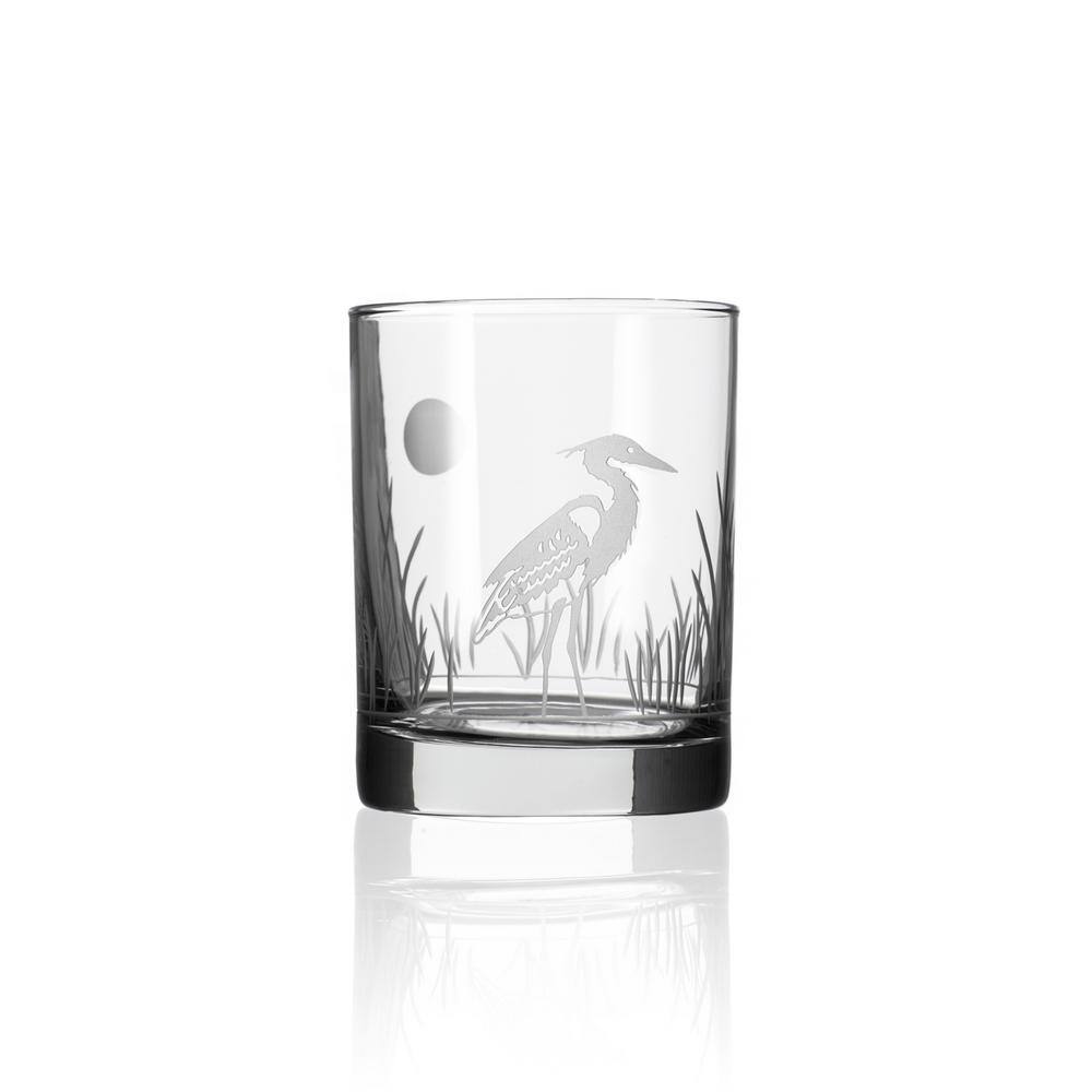 Rolf Glass Heron 13 oz. Double Old Fashioned Glass (Set of 4)