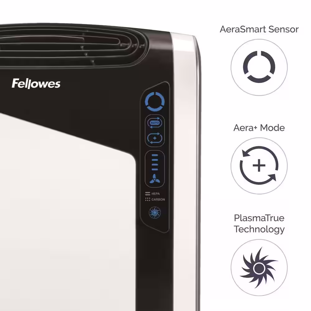 Fellowes AeraMax DX95 True HEPA Large Room Air Purifier 600 sq.ft. for Allergies, Asthma and Odor