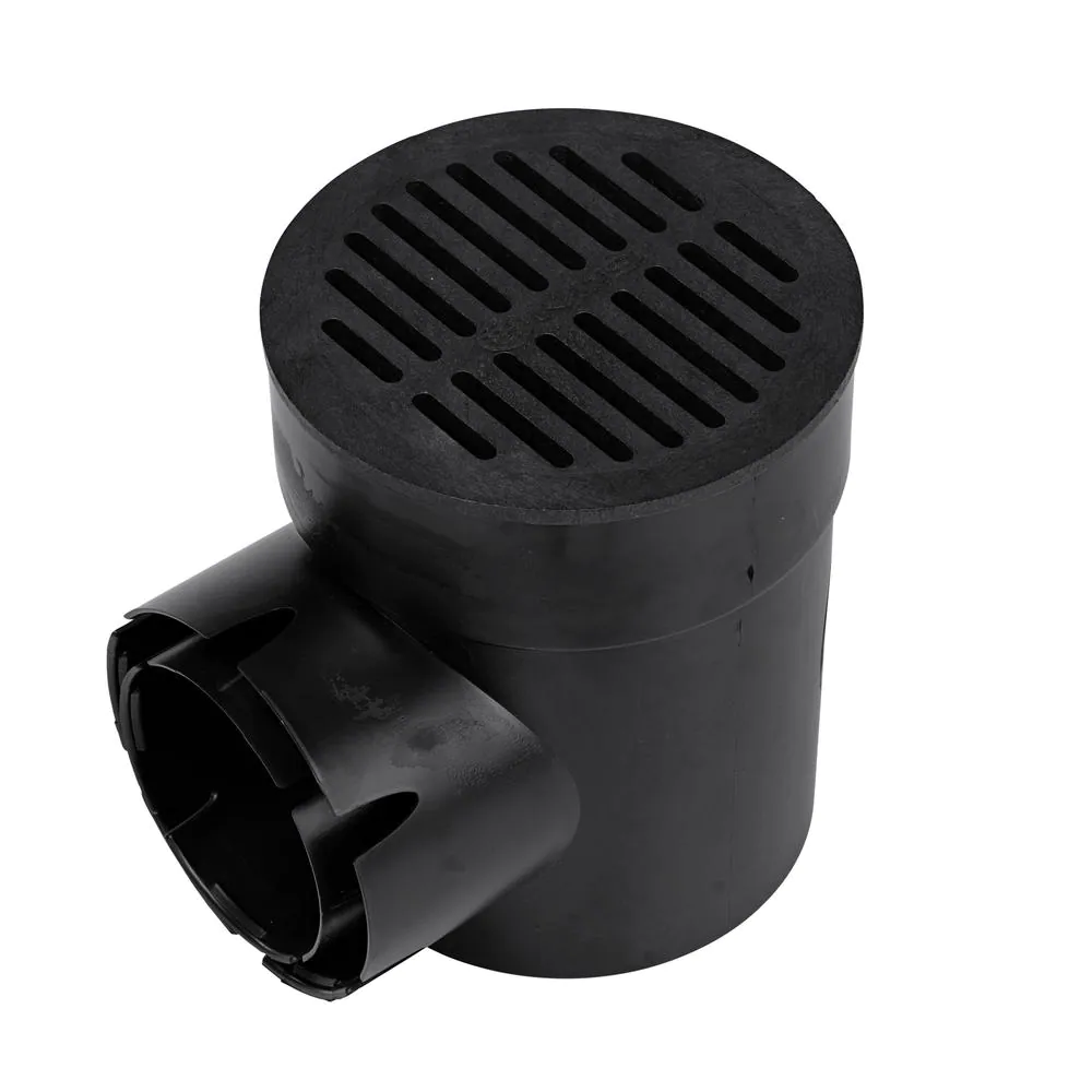 NDS 6 in. Plastic Round Drainage Grate in Black