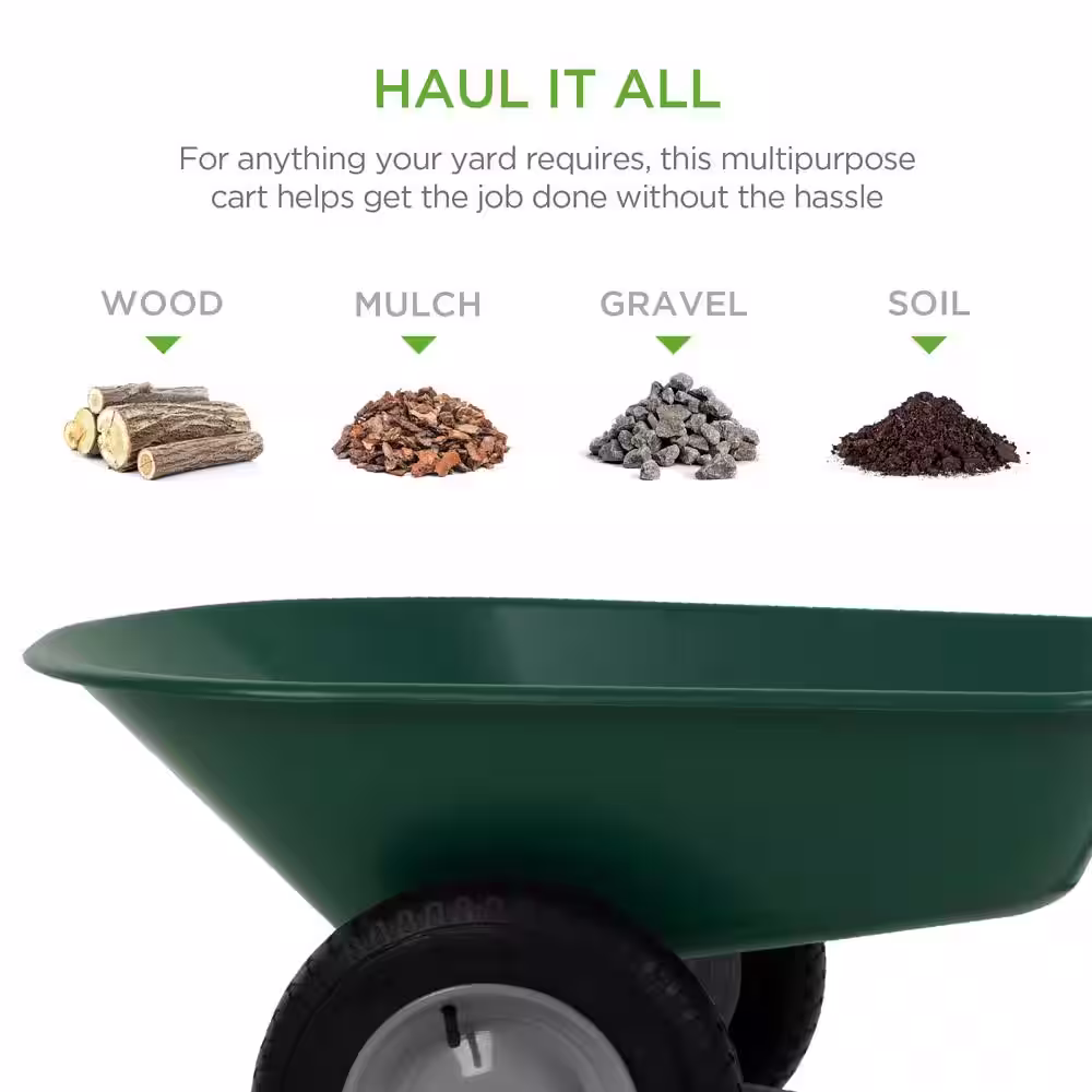 Best Choice Products 5 cu. ft. Plastic Wheelbarrow