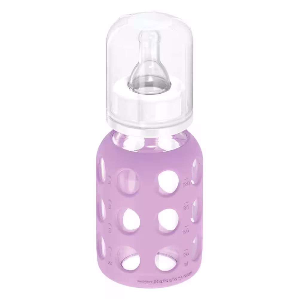 None 9 oz. Assorted Color Glass Baby Bottle Starter Set (Set of 6)