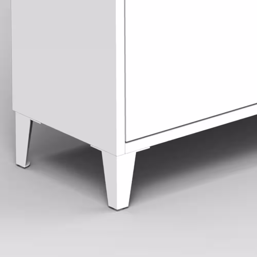 None 47.6 in. H x 27.5 in. W White All Steel Shoe Storage Cabinet with Flip Door