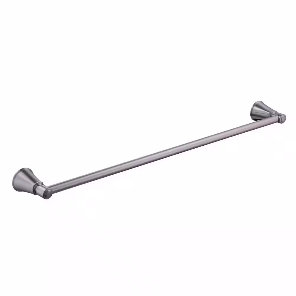 Glacier Bay Melina 4-Piece Bath Hardware Set with 24 in. Towel Bar, TP Holder, Towel Ring and Robe Hook in Brushed Nickel