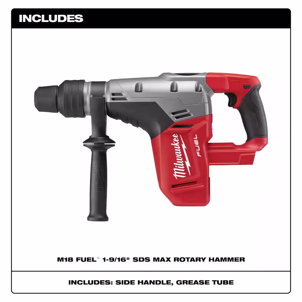 Milwaukee M18 FUEL 18V Lithium-Ion Brushless Cordless 1-9/16 in. SDS-Max Rotary Hammer (Tool-Only)