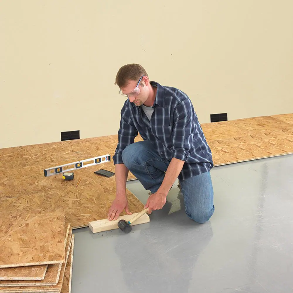 DRICORE Subfloor Membrane Panel 3/4 in. x 2 ft. x 2 ft. Oriented Strand Board