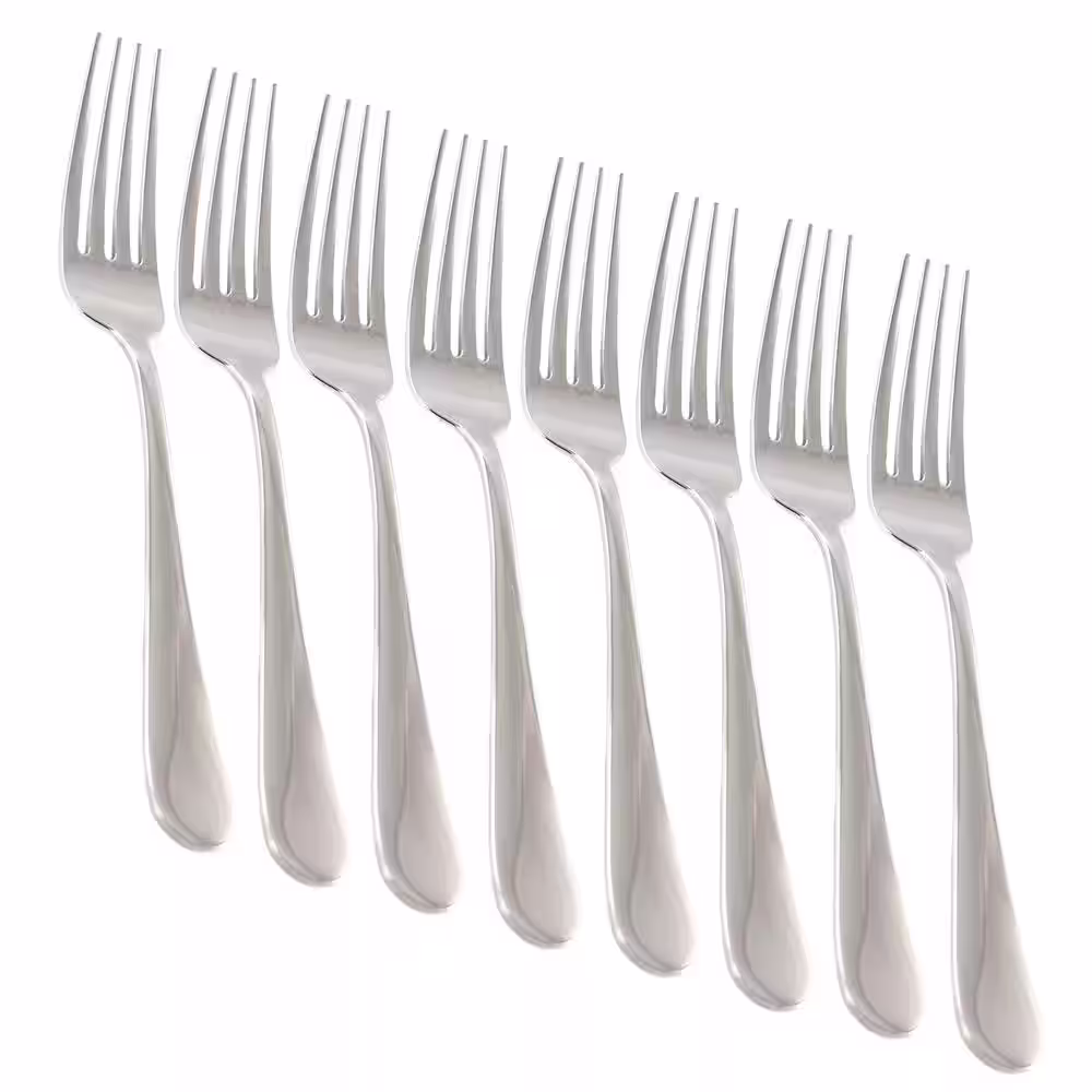 MARTHA STEWART EVERYDAY 8 Piece Stainless Steel Dinner Fork Set