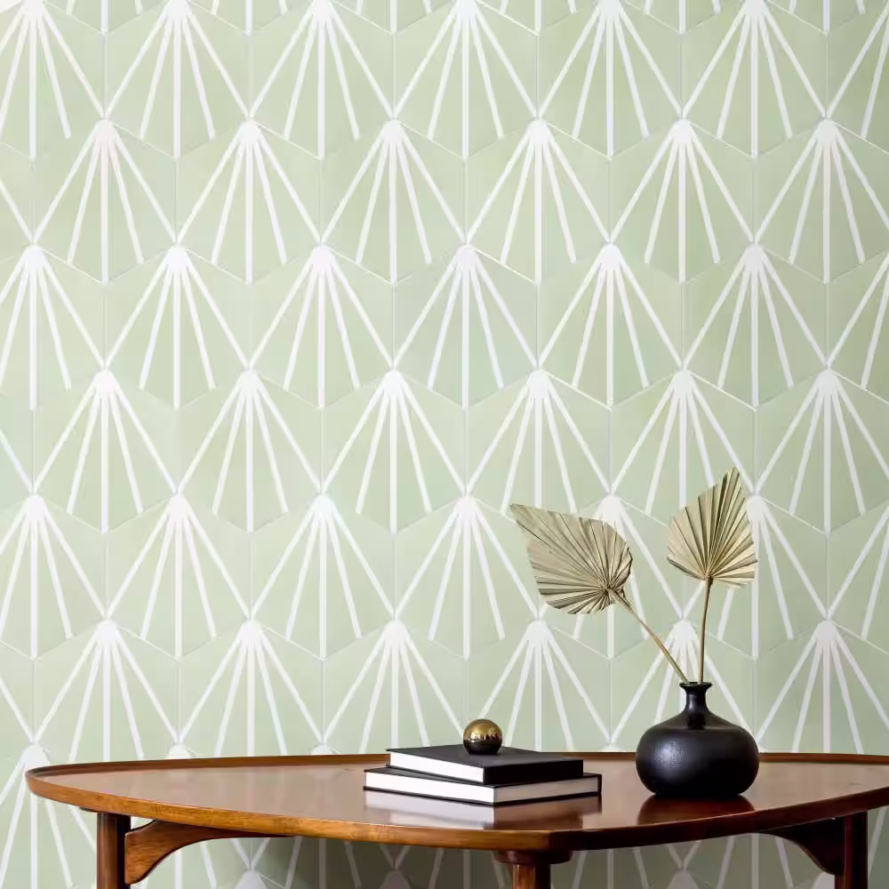 Merola Tile Horizon Dusk Hex Verde 7-3/4 in. x 9 in. Ceramic Floor and Wall Tile (8.88 sq. ft./Case)