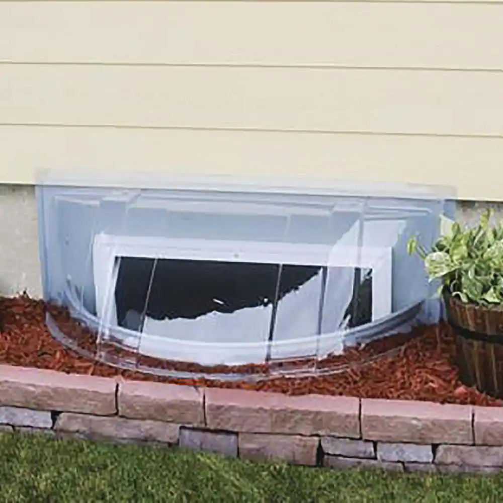 SHAPE PRODUCTS 39 in. W x 17 in. D x 15 in. H Economy Round Bubble Window Well Cover