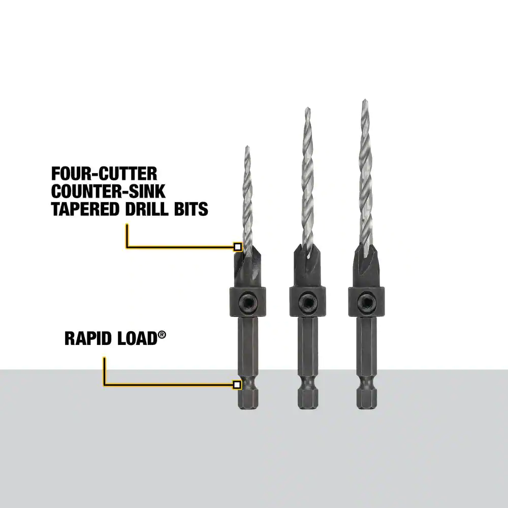 DEWALT Steel Countersink Drill Bit Set (3-Piece)
