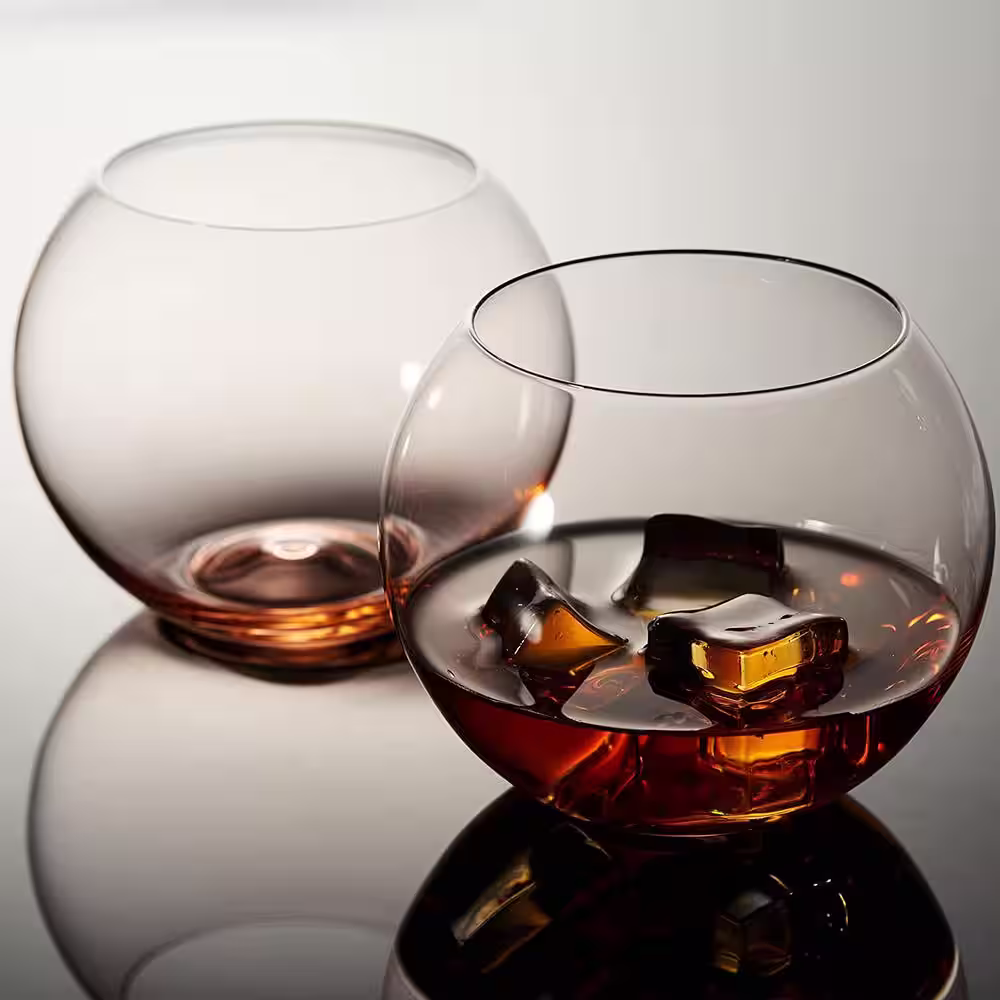 None Luxurious and Elegant 19 oz. Smoke Colored Glassware - Set of 4