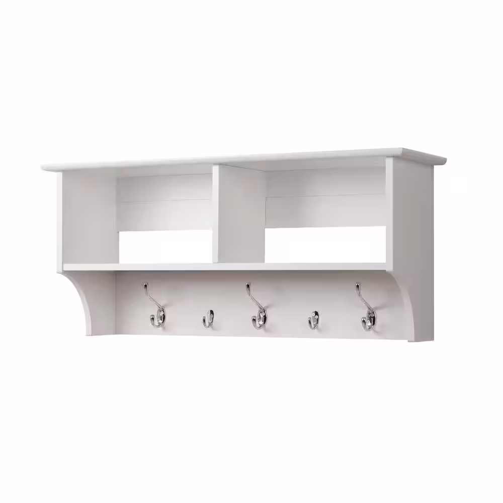 Prepac 36 in. Wall-Mounted Coat Rack in White