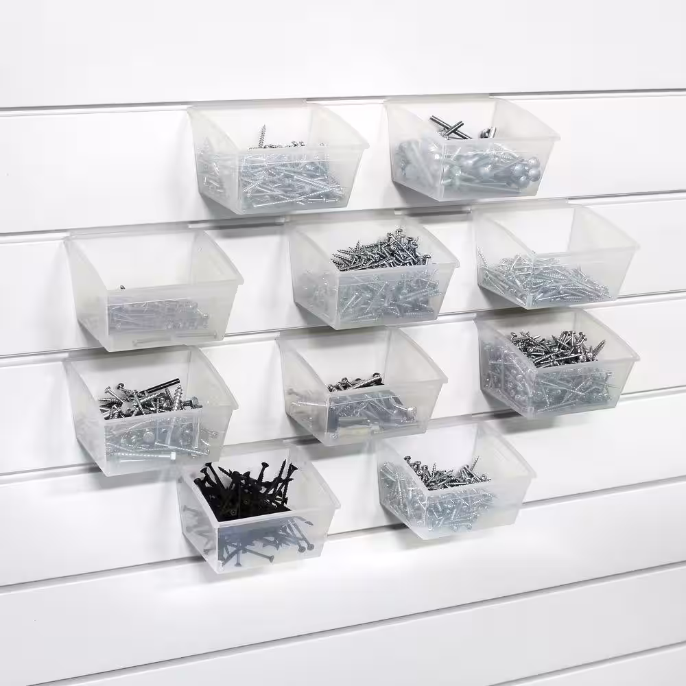 Proslat Probin Slatwall Small Clear Storage Bin (10-Pack)