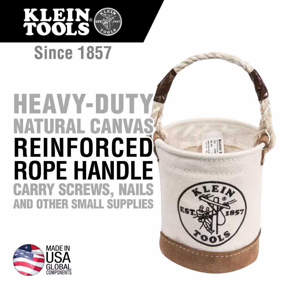 Klein Tools 4 in. Leather Bottom Mini Tool Bucket